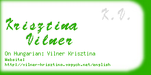 krisztina vilner business card